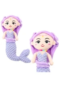 Syrenka pluszowa z koralami fioletowa 32cm