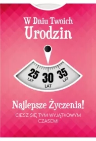 Karnet Urodziny wymienne cyfry