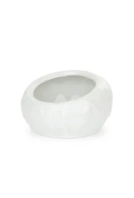 Miska, dla kota/psa, biała, ceramiczna, 13cm, zapobiega rozchlapywaniu