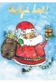 Karnet B6 Boże Narodzenie - Mikołaj z prezentami