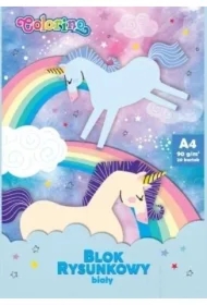Colorino Blok Rysunkowy Biały A4/20k 90g - Unicorn