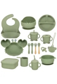 Naczynia silikonowe dla dzieci krab zestaw