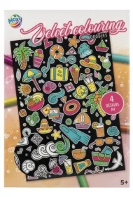 Kolorowanka A4 4 arkusze Velvet Bazgroły