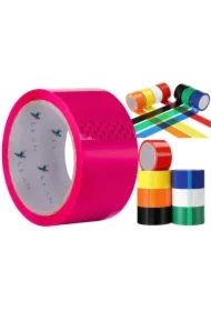 Taśma pakowa akrylowa różowa 45m