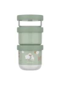 Pojemnik na przekąski piętrowalny Mio 3-częściowy Little Farm 108034065399