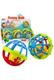 Piłka z grzechotką sensoryczna gumowa