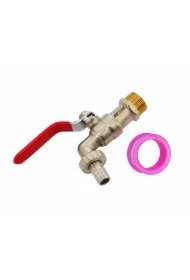 Kran ogrodowy mosiądz niklowany 1/2" gwint zewnętrzny 3/4"