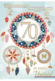 Karnet A5 Urodziny 70