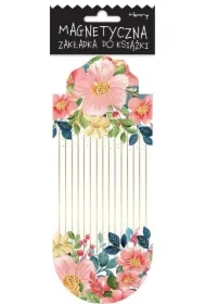 Zakładka magnetyczna owal Kolorowe kwiaty