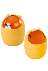 Mini kosz na biurko Miś pomarańczowy 1L 16cm