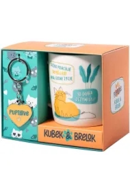 Prezent dla kociarzy Pupilove kubek i brelok