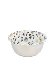 Miska, dla psa, ze stali nierdzewnej, emaliowana, wzór DOG FACES