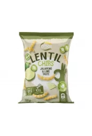 Chipsy z czerwonej soczewicy o smaku jalapeno i limonki