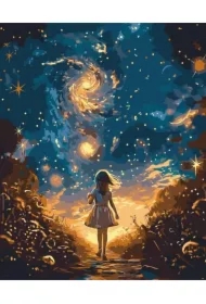 Malowanie po numerach + złota farba - Spacer...