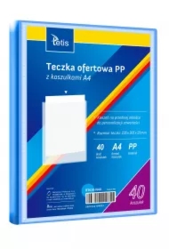 Teczka ofertowa A4 PP + 40 koszulek niebieska