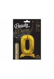 Balon foliowy B&C Cyfra stojąca 0 BC-ASZ0 złota