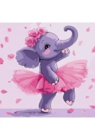 Malowania po numerach - Baletnica słoń