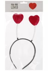 Ozdoba na głowę opaska serduszka Walentynki WA3933