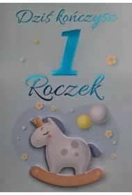 Karnet Urodziny Roczek chłopiec