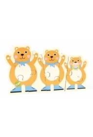 Puzzle dwustronne drewniane Miś