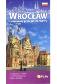 Plan kieszonkowy rysunkowy - Wrocław 1:17 000
