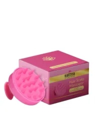 Szczotka do masażu skóry głowy różowa