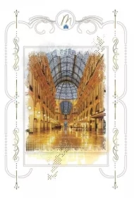 Karnet 12x18cm + koperta Wnętrze Galerii Mediolan