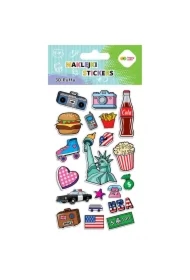 Naklejki 3D Puffy Funky Usa 10x20cm HAPPY COLOR