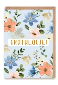 Kartka okolicznościowa Gratulacje kwiaty
