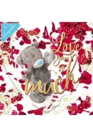 Kartka holograficzna 3D Love you so much