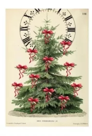 Karnet B6 z kopertą Święta Choinka i zegar