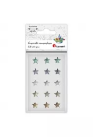 Kryształki samoprzylepne gwiazdki 10x10mm 15 szt