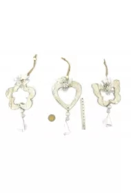 Zawieszka drewniana z dzwonkiem 29cm MIX