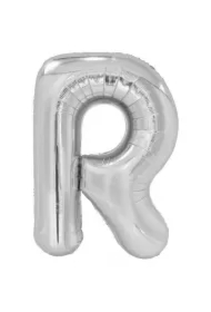 Balon foliowy litera R srebrna