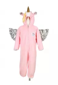 Kostium kombinezon kigurumi jednorożec ze srebrnymi skrzydłami 7-8 lata