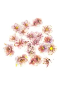 Naklejki PET kwiaty pink blush 20 szt