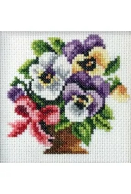 Zestaw do haftu krzyżykowego Bratki