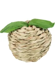 Zabawka w kształcie jabłka, dla królika/gryzoni, z trawy, 7cm