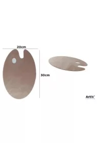 Paleta malarska okrągła drewniana 20x30cm