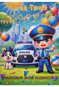 Karnet Urodzinki Policjant 3K