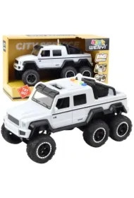 Samochód terenowy napęd światła dźwięki biały 1:16