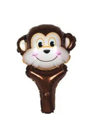 Balon foliowy zwierzątko z uchwytem małpka