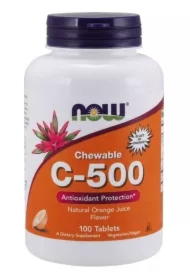 Witamina C-500 Chewable o smaku pomarańczowym Suplement diety