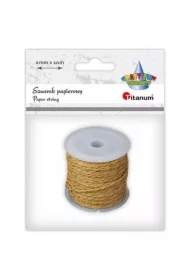 Sznurek papierowy brązowo-złoty