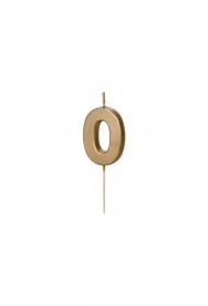 Świeczka urodzinowa 0 złota