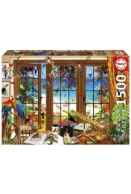 Puzzle 1500 el. Okno obserwatora ptaków