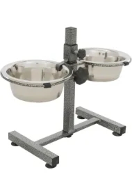 Stojak regulowany z miskami