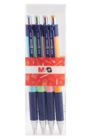 Długopis pstrykany 0.7mm nieb 4 szt M&G