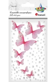 Kryształki samoprzylepne Motyle i perełki 117 szt