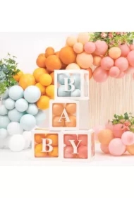 Pudełka na balony BABY białe